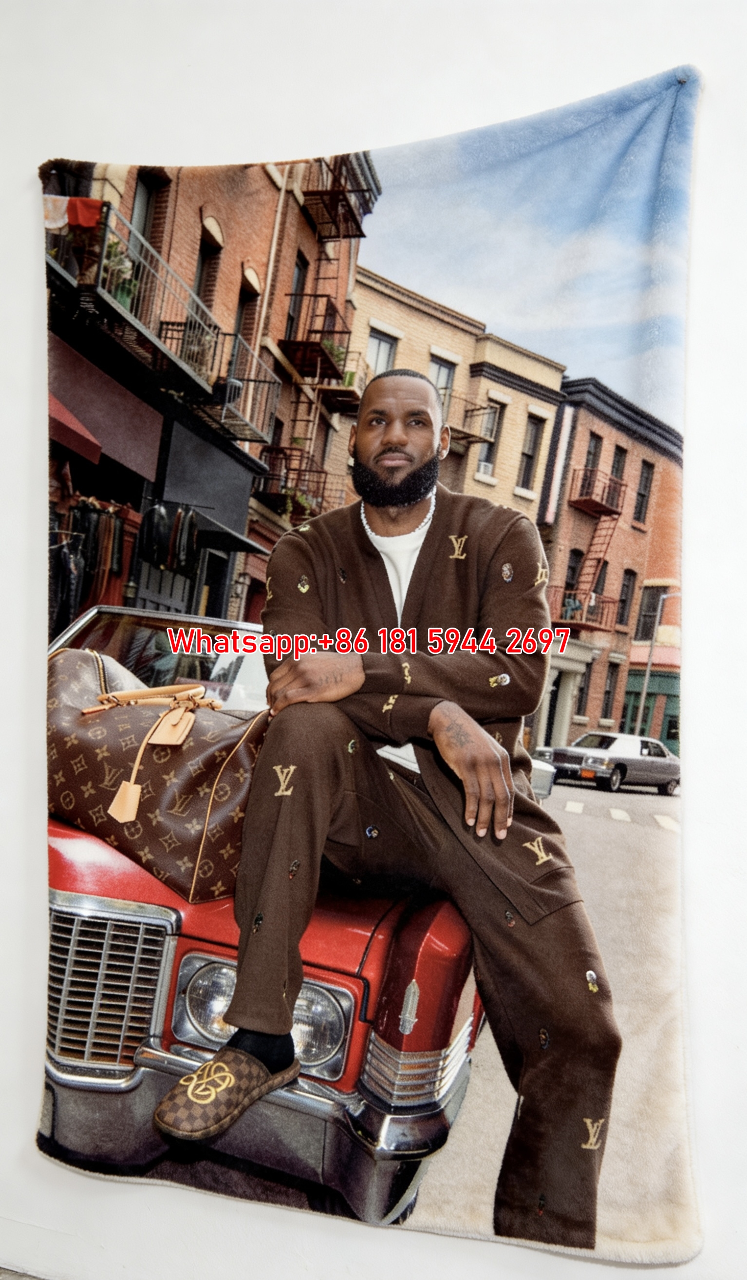 LeBron James LV Flannel Sofa Blanket 507
